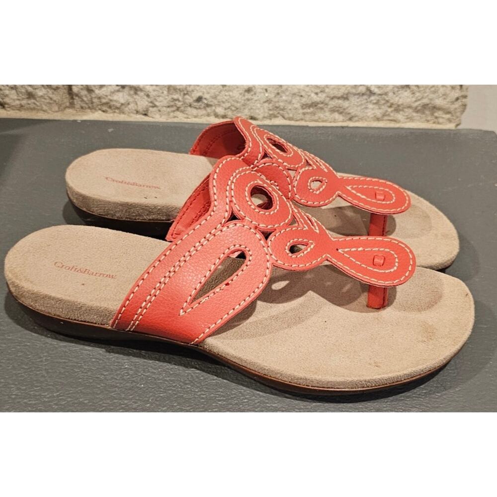 CROFT & BARROW Rita Coral Slide On Thong Sandals Size 8.5. New with box - Picture 3 of 7